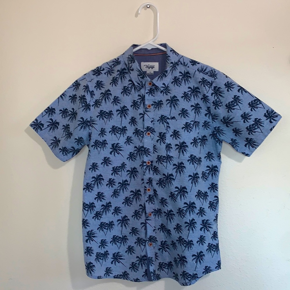 Palm Tree Button Up T-Shirt